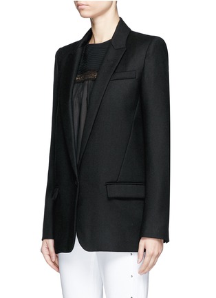 Front View - Click To Enlarge - ISABEL MARANT ÉTOILE - 'Igor' textured wool blend blazer