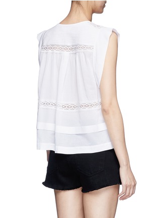 Back View - Click To Enlarge - ISABEL MARANT ÉTOILE - 'Rodge' lace insert butterfly sleeve top