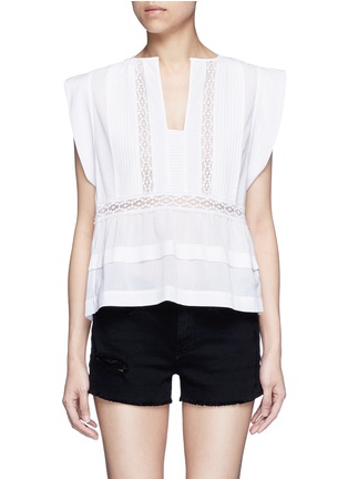 Main View - Click To Enlarge - ISABEL MARANT ÉTOILE - 'Rodge' lace insert butterfly sleeve top