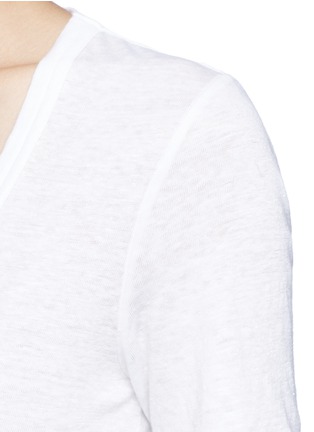 Detail View - Click To Enlarge - ISABEL MARANT ÉTOILE - 'Kranger' V-neck linen T-shirt