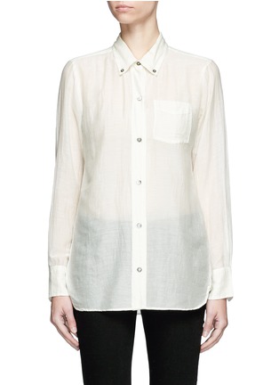 Main View - Click To Enlarge - ISABEL MARANT ÉTOILE - 'Lindsey' sheer cotton silk shirt