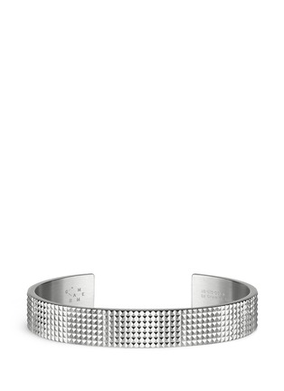 Main View - Click To Enlarge - LE GRAMME - 'Guilloché Le 33 Grammes' stud sterling silver cuff
