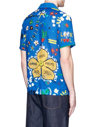 Back View - Click To Enlarge - ADIDAS BY PHARRELL WILLIAMS - 'Doodle' print shirt
