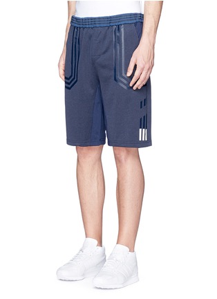 Front View - Click To Enlarge - ADIDAS BY WHITE MOUNTAINEERING - Patchwork sweat shorts