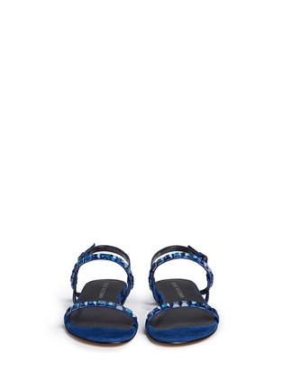Front View - Click To Enlarge - STUART WEITZMAN - 'Trail Mix' jewelled suede sandals