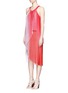 Figure View - Click To Enlarge - STELLA MCCARTNEY - 'Primrose' colourblock plissé pleat layer dress