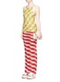 Figure View - Click To Enlarge - STELLA MCCARTNEY - 'Transparent Checks' crisscross stripe cotton maxi skirt
