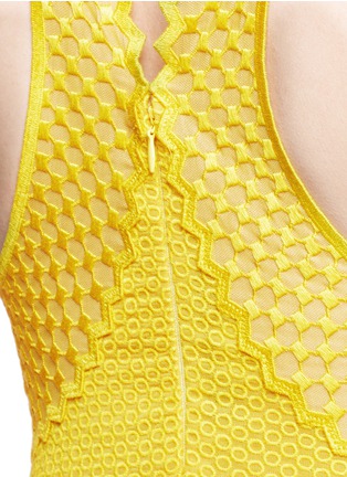 Detail View - Click To Enlarge - STELLA MCCARTNEY - 'Valerie' racerback embrodered mesh lace gown