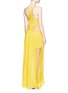 Back View - Click To Enlarge - STELLA MCCARTNEY - 'Valerie' racerback embrodered mesh lace gown
