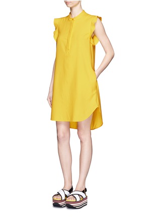 Figure View - Click To Enlarge - STELLA MCCARTNEY - Ruffle trim piqué polo shirt dress
