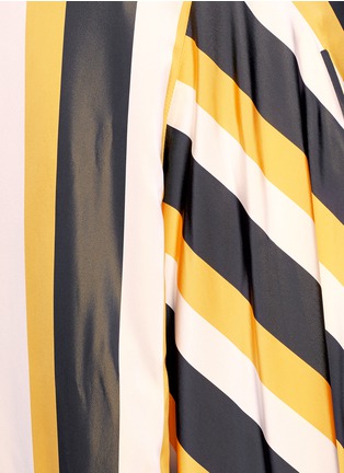 Detail View - Click To Enlarge - STELLA MCCARTNEY - 'Darmouth' contrast stripe asymmetric cropped pants