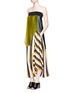 Figure View - Click To Enlarge - STELLA MCCARTNEY - 'Darmouth' contrast stripe asymmetric cropped pants