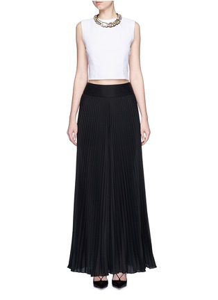 Figure View - Click To Enlarge - ALICE & OLIVIA - 'Diora' pleat wide leg crepe pants
