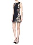 Figure View - Click To Enlarge - ALICE & OLIVIA - ''Malin' floral embroidered dress
