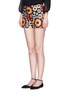 Front View - Click To Enlarge - ALICE & OLIVIA - 'Sherri' floral embroidery shorts