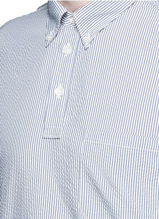 Detail View - Click To Enlarge - NANAMICA - Stripe seersucker wind shirt