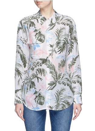 Main View - Click To Enlarge - EQUIPMENT - 'Signature' tropical print silk shirt