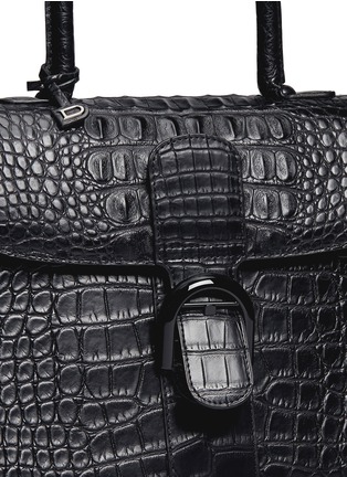 Detail View - Click To Enlarge - DELVAUX - 'Brilliant MM' alligator leather bag