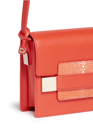 Detail View - Click To Enlarge - DELVAUX - 'Madame Mini Polo' galuchat panel leather shoulder bag
