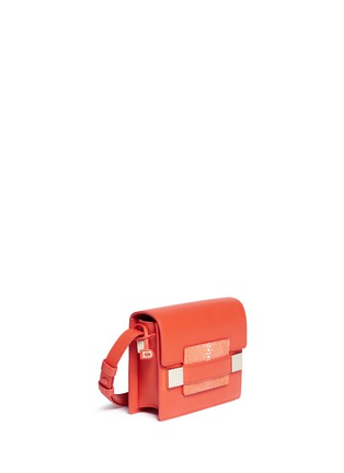 Figure View - Click To Enlarge - DELVAUX - 'Madame Mini Polo' galuchat panel leather shoulder bag
