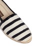 Detail View - Click To Enlarge - - - Stripe leather trim espadrille slip-ons
