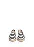 Figure View - Click To Enlarge - - - Stripe leather trim espadrille slip-ons