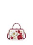 Back View - Click To Enlarge - - - 'Daisy' crystal floral appliqué Dauphine leather box bag