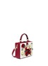 Figure View - Click To Enlarge - - - 'Daisy' crystal floral appliqué Dauphine leather box bag
