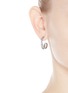 Figure View - Click To Enlarge - MAISON MARGIELA FINE JEWELLERY - 'Anamorphose' diamond 18k white gold twisted earrings
