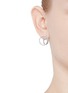 Figure View - Click To Enlarge - MAISON MARGIELA FINE JEWELLERY - 'Anamorphose' diamond 18k white gold small twisted earrings