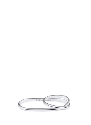 Main View - Click To Enlarge - MAISON MARGIELA FINE JEWELLERY - 'Anamorphose' 18k white gold twisted two finger ring