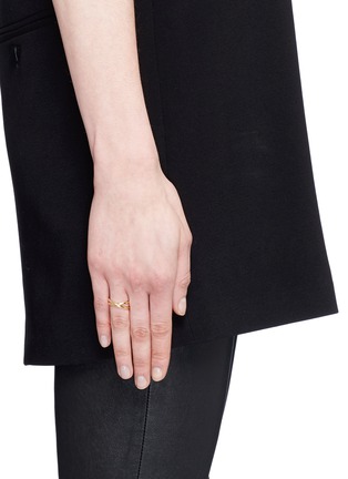 Figure View - Click To Enlarge - MAISON MARGIELA FINE JEWELLERY - 'Anamorphose' 18k yellow gold twisted ring
