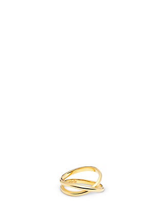 Main View - Click To Enlarge - MAISON MARGIELA FINE JEWELLERY - 'Anamorphose' 18k yellow gold twisted midi ring