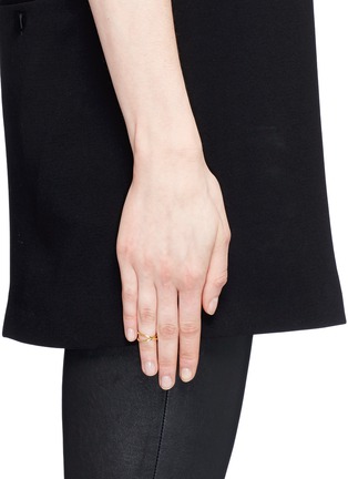 Figure View - Click To Enlarge - MAISON MARGIELA FINE JEWELLERY - 'Anamorphose' 18k yellow gold twisted midi ring