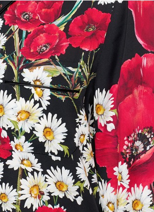 Detail View - Click To Enlarge - - - Floral print silk charmeuse pyjama shirt