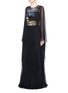 Figure View - Click To Enlarge - - - 'Italia is Love' Colosseum embellished chiffon gown