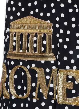 Detail View - Click To Enlarge - - - 'Rome' sequin embellished polka dot silk dress