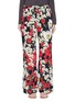 Main View - Click To Enlarge - - - Mix daisy poppy print silk pyjama pants