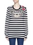Main View - Click To Enlarge - - - 'Portofino' sequin embroidery stripe sweater