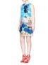 Figure View - Click To Enlarge - - - 'Venezia' postcard print embroidery silk dress