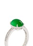 Detail View - Click To Enlarge - SAMUEL KUNG - Jade cabochon diamond 18k white gold ring