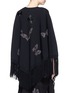 Back View - Click To Enlarge - VALENTINO GARAVANI - 'Camubutterfly' embroidery fringe hem poncho