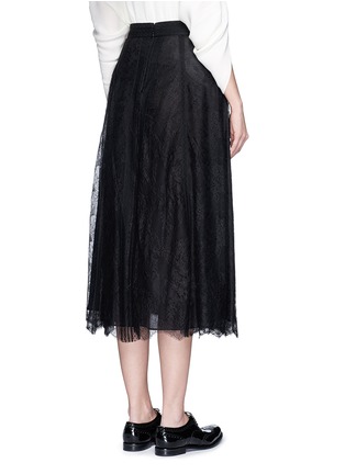 Back View - Click To Enlarge - VALENTINO GARAVANI - Chantilly lace midi skirt