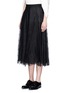 Front View - Click To Enlarge - VALENTINO GARAVANI - Chantilly lace midi skirt