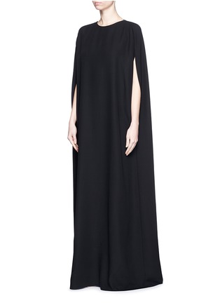 Front View - Click To Enlarge - VALENTINO GARAVANI - Open back silk cady crepe gown