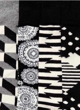 Detail View - Click To Enlarge - HAPPY SOCKS - 'Paisley' 4-pair socks pack