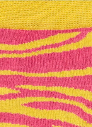 Detail View - Click To Enlarge - HAPPY SOCKS - Colourblock zebra stripe socks