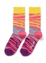 Main View - Click To Enlarge - HAPPY SOCKS - Colourblock zebra stripe socks