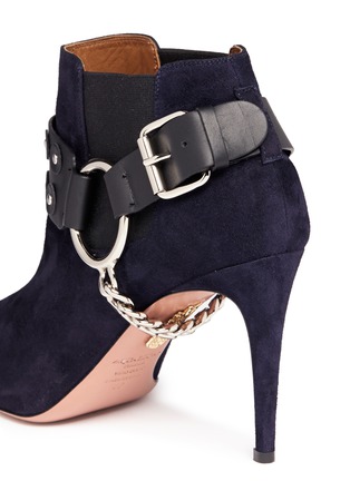 Detail View - Click To Enlarge - AQUAZZURA - 'Rebel' stud harness ankle boots