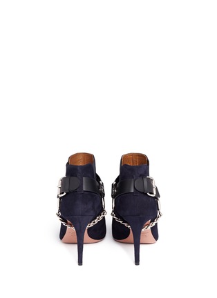 Back View - Click To Enlarge - AQUAZZURA - 'Rebel' stud harness ankle boots